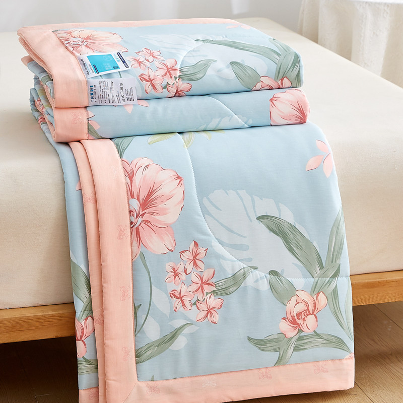 Xinjiang Cotton 100% Pure Cotton Summer Quilt, All-Cotton Inside and Outside, Air-Conditioning Quilt for Single and Double Beds, Thin Summer Quilt Core, Machine Washable