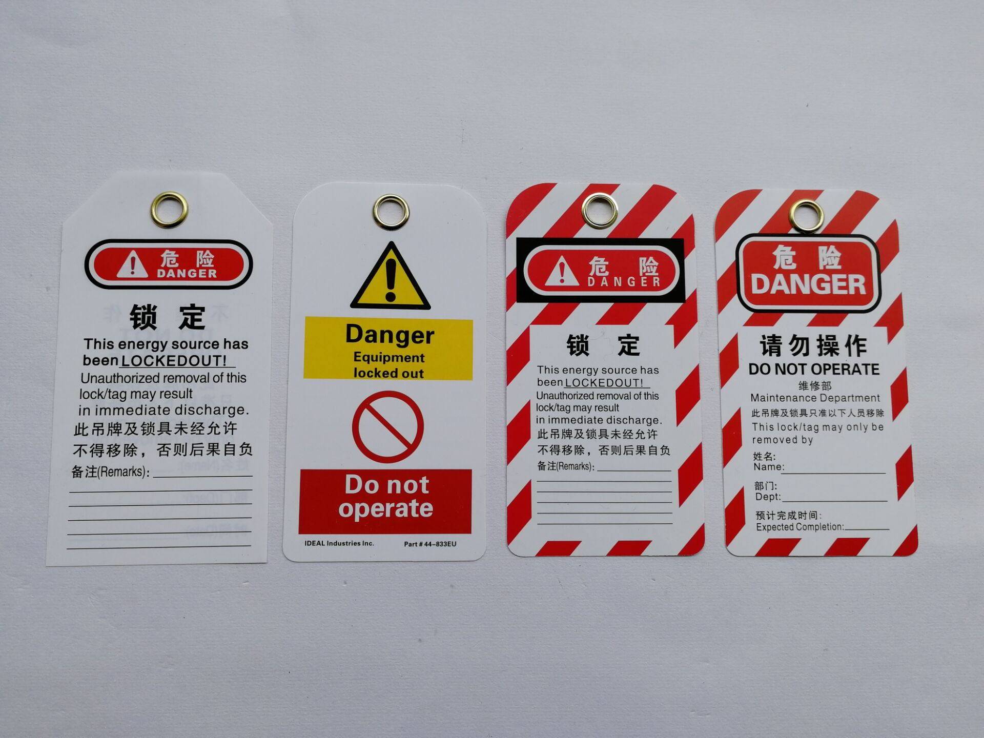 Brady Safety Do Not Operate Industrial Repair Warning Red Custom Label Lockout Tag Lockout Tag PVC