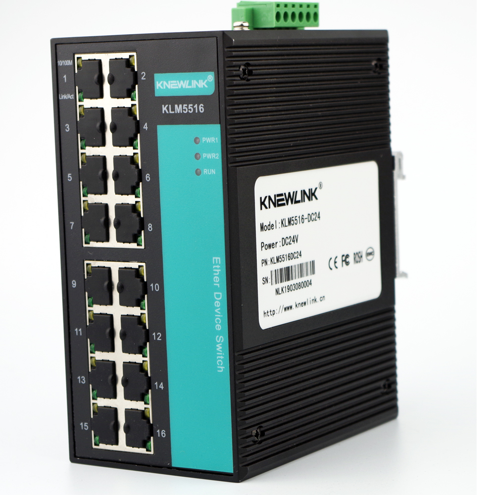 Industrial 16 Non-network Management B Ethernet Switch DIN rail-style switch AC DC220V Power supply