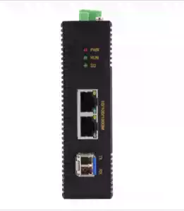knewlink Industrial Gigabit 1 Optical 2 Electricity Ethernet Fiber Optic Switch 1000m Rail Switch 220V