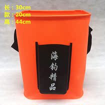 Sea Fishing Bucket Fish Tank Fishing Sea Fishing Barrel Fish Protect Keva Folding Fishing Case Thickened Bucket folding High side Squared Fish Barrel