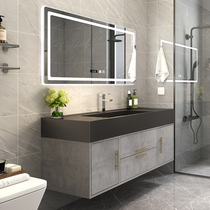 Light luxury bathroom cabinet combination simple modern bathroom marble washbasin sink set bathroom wash table