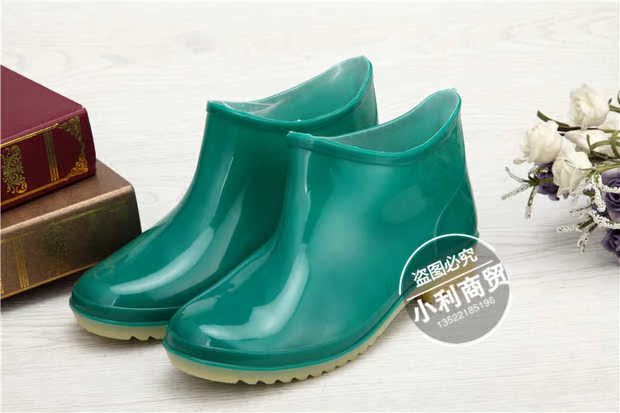 Giày cao gót mưa thấp giúp giày đi mưa ống ủng đi mưa ống ống ngắn - Rainshoes ủng cao su lội nước