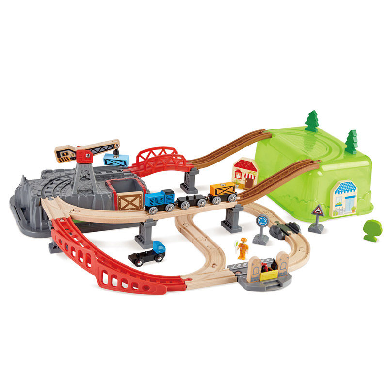 Hape Small Train Track Town Transport Containing Sets Children Baby Boy