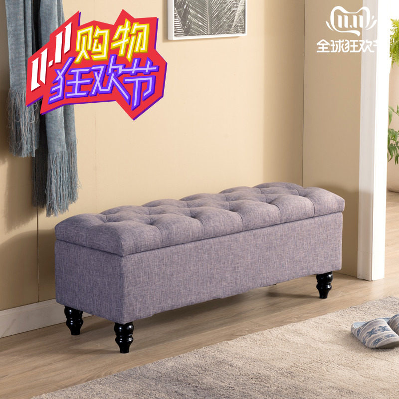 Cloth Art Style Changing Shoes sofa Stool Storage Bench Clothing Shop Net Red Rectangular containing stool Bench Down-to-earth-Taobao