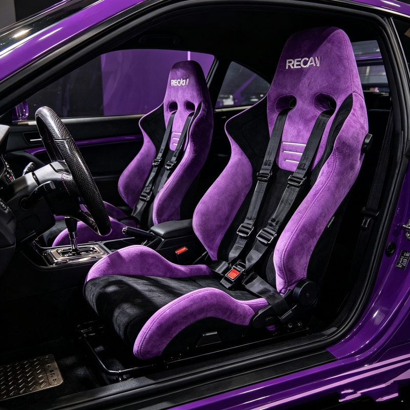 Adjustable Backrest Half-Cup Racing Seat Sr6 Ergonomic Classic Car Seat Interior Design in Purple