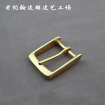 Mens pure copper belt buckle waist buckle pin buckle environmental protection solid brass 35mm dress gentleman belt pin buckle
