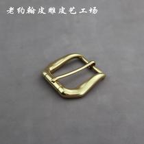 Retro pure copper belt buckle buckle American green brass belt buckle specifications 30mm copper pin button