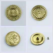 Leather Sculpture Leather Art Pure Brass Texas Texas Coin Buckle 30mm 35mm Fiscal Buttoned Decorative Buckle Pure Copper