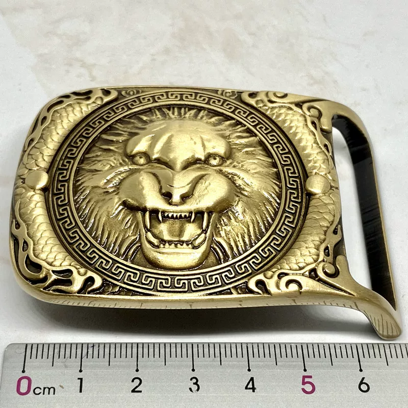 Copper belt, high-end buckle, brass accessory, 40mm