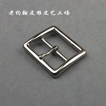 Copper belt buckle head pure copper belt buckle male pin buckle 42mm classic Beckham brass Japanese word belt head