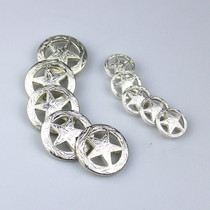 Bag hardware accessories fabric fabric fabric decoration button 20mm32mm bright silver star cloth button