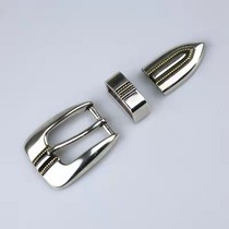 Belt buckle carving leather art American belt three pieces of silver - plated silver - tape belt button 25mm belt buckle bag buckle