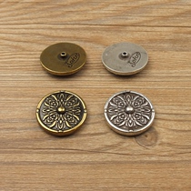 Handmade leather leather art financial cloth buckle leather clip decorative buckle Tang grass round financial cloth buckle size 28mm