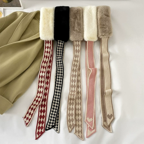 Милый утепленный удерживающий тепло демисезонный шарф