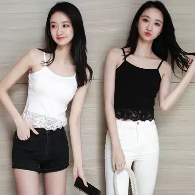 Lace Modal camisole women's summer and autumn wear short bottoming tops outside all-match thin inner small sleeveless vest