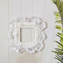 Pure white lace embroidery rose switch sticker switch cover socket protective cover wall sticker home decoration