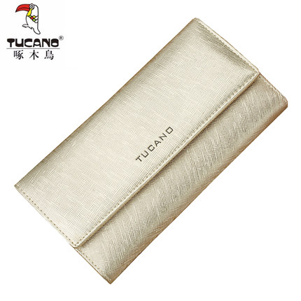 TUCANO/啄木鸟正品大容量 2017新款 三折女士钱包女长款真皮钱夹