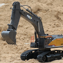 Huina 592 professional grade 22 pass remote control alloy excavator excavator childrens engineering vehicle toy model