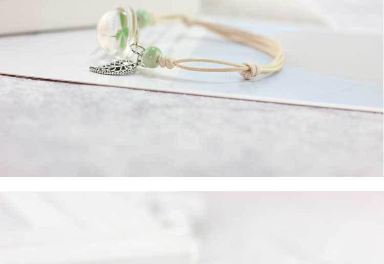 Hoa khô mẫu vật vòng tay thủy tinh bóng bồ công anh đầy sao đơn giản cá tính sinh viên bạn gái cặp đôi quà tặng nữ - Vòng đeo tay Clasp vòng cặp