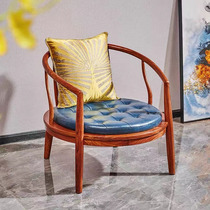 Modern new Chinese casual single full solid wood sofa chair Hedgehog Purple Sandalwood Furniture Living-room Chinese Leaning Back Chair