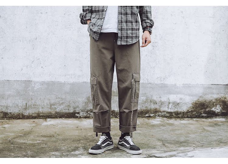 Dụng cụ quần âu nam cộng với phân bón XL quần dài ống suông thẳng xu hướng béo trẻ trung thu đông 2018 shop quần áo nam