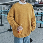 Áo len nam len cộng với áo XL cổ tròn dày áo khoác dày đầu thủy triều lỏng lẻo retro mùa đông Nhật Bản