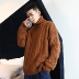 Thêm dày xoắn dày áo len cao cổ áo len nam cộng với phân bón XL lỏng mui xe thủy triều Nhật Bản quần áo mùa đông