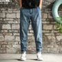 Khâu ba chiều quần jeans nam cộng với phân bón XL lỏng thủy triều thẳng chất béo Nhật Bản mùa thu dụng cụ quần áo nam hàng hiệu