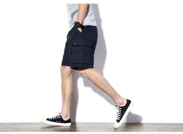 Dụng cụ quần short nam 5 quần cộng với phân bón XL mùa hè quần âu chất béo thanh niên Nhật Bản lỏng lẻo quần bò nam