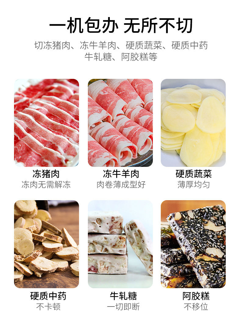 微立 家用手动切片机 切冻肉/硬质蔬菜 可调厚薄 图2