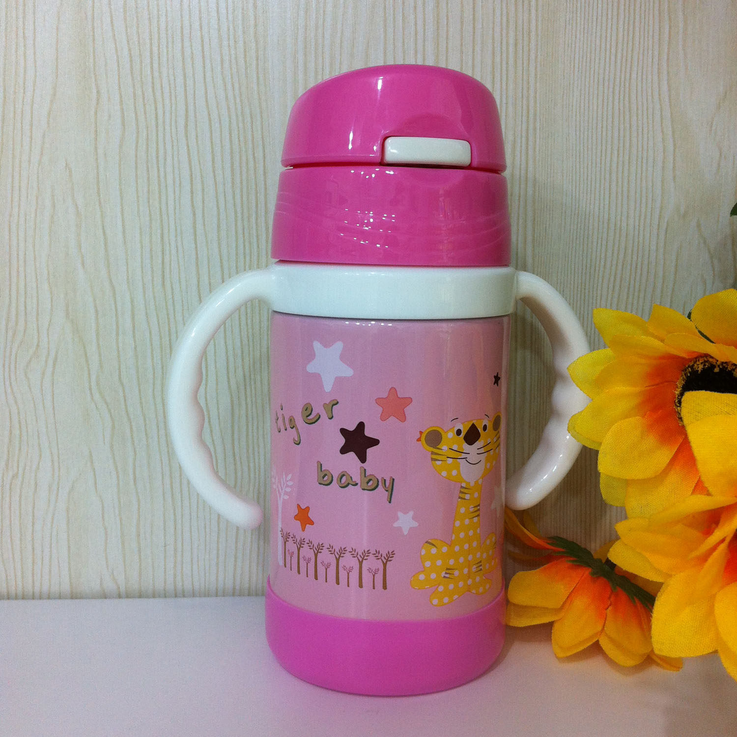 Happy dream baby baby insulation kettle 280ml stainless steel straw type insulated kettle AA25