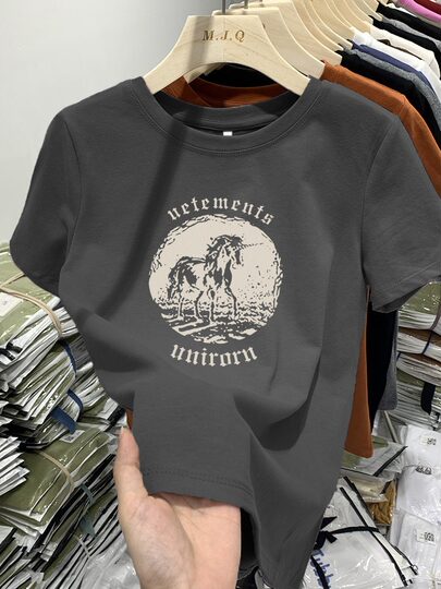 Right shoulder short-sleeved T-shirt for women unique and chic 2025 summer new niche design cotton slim fit top ins trend