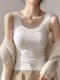 2025 new summer I-shaped camisole women's suit with inner cover and outer cover milk gray bottoming sleeveless top
