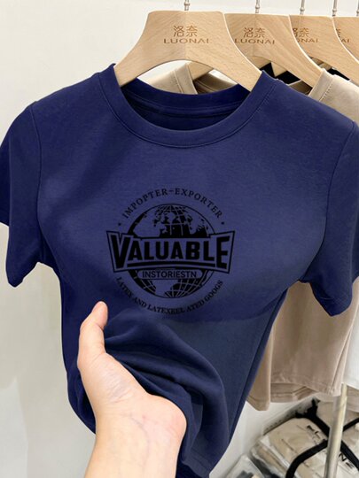 Right shoulder short-sleeved T-shirt for women summer 2025 new slim fit short style fashionable age-reducing design chic top