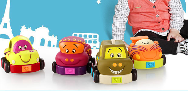 美国B.Toys回力车玩具 儿童小汽车套装 男孩宝