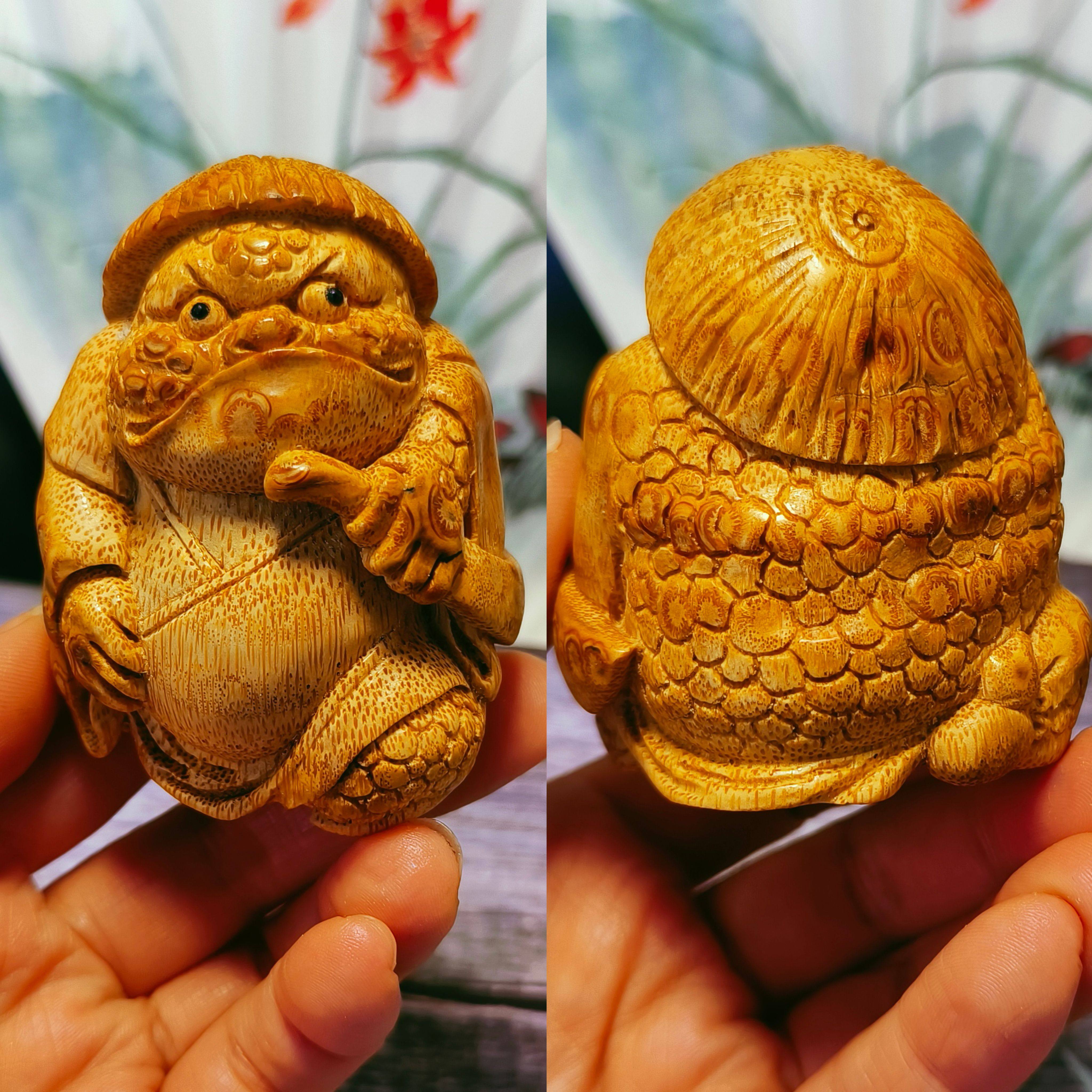 吉木堂竹根雕金蟾手把件，有何独特之处？💎深度解析-竹雕/竹制品