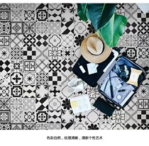 Nordic black and white small tiles 300x300 balcony kitchen background wall bathroom restaurant tile tiles tiles