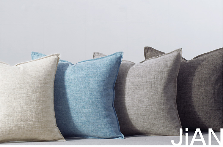Bắc Âu dày rắn lanh màu bông đệm sofa giường gối vuông gối lớn phòng khách theo phong cách hiện đại nhỏ gọn - Trở lại đệm / Bolsters gối tựa ghế