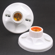 Ceramic lamp screw mouth household e27 lamp holder recommended Luo Kou flat square bottom ceiling surface mounted high temperature and flame retardant