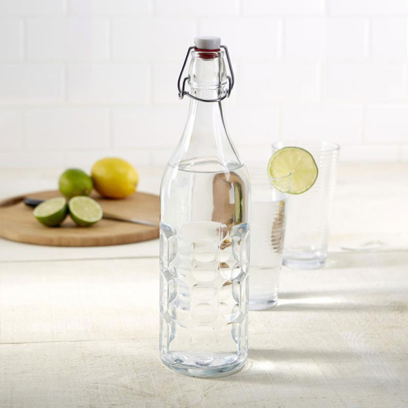 Moresca metal buckle rubber stopper seal water bottle oil bottle Italy imported Bormioli Rocco spot