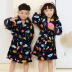 Gegemi flannel phim hoạt hình thiếu nhi áo ngủ bé trai mùa thu và mùa đông đồ ngủ một mảnh cô gái áo choàng yukata dày dày áo ngủ 2 dây Night Robe
