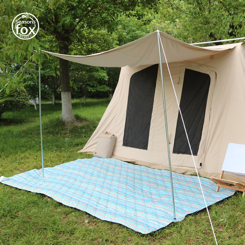 Season Fox Outdoor Picnic Mat portable waterproof thickened with machine washable anti-damp cushion net red ins spring and wild cooking