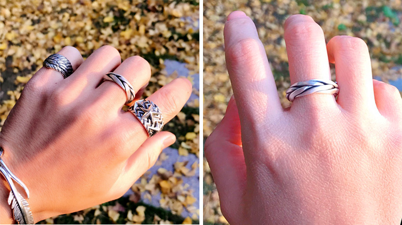 Bague homme       en Argenterie - Ref 3089421 Image 10