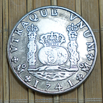 6 copper imitation antique lucky silver dollar silver coins 1741 Mexican double-column crown can be blown
