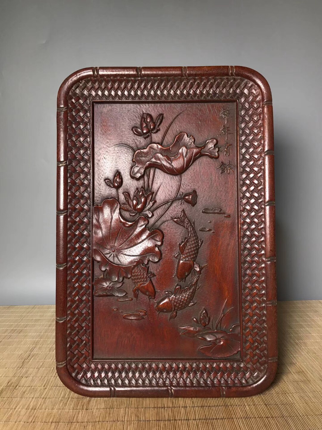 Antique solid wood collection antique old rosewood tray tea tray decoration home living room decoration