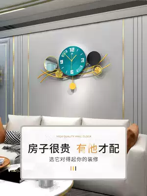 Large size clock living room wall clock home fashion creative atmosphere dining room wall decoration light luxury quiet time clock