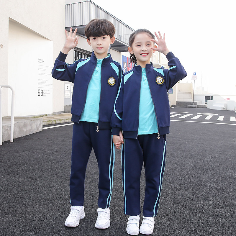 Primary school children's class uniforms Children Inlun school uniforms new sports suit men and women children's spring and summer clothes kindergarten garden dress custom-made