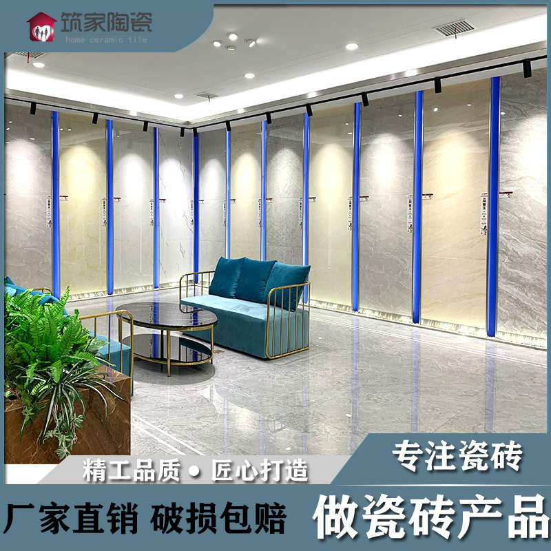 Tonbody grey marble floor tile 800x800 Living room Bedroom non-slip European style with light and luxurious full ceramic floor tiles