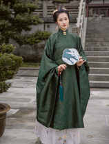 Taoding Hanfu Twigs with tangled grapevine grapes Four-in-Cloud Imitation Gold Thong Floro Vertical neckline Long-shirt with clear and rounded collar robe